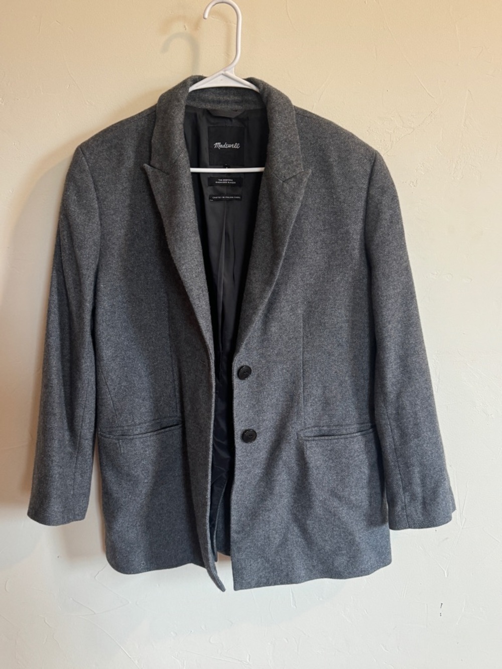 The Bedford Oversized Wool Blazer Coat Madewell Size 8